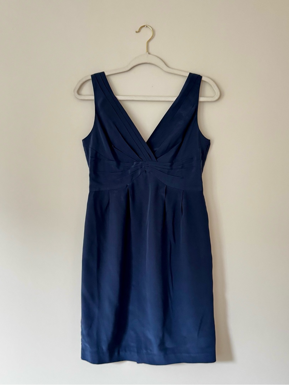 Vintage Boden Y2K Sassy 100% Silk Mini Dress, Navy Blue – Size 4